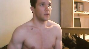 Muscular Twink Jacks Off His Big Cock