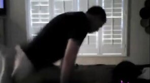 T-shirt Stud Fucks His Hunk Buddy on Webcam