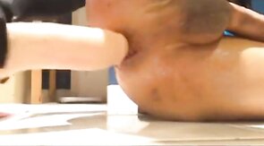 Crossdresser FunsThymes Fucks Dildo and Squirts