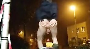 Twink Discreetly Plays With His Ass Outdoors
