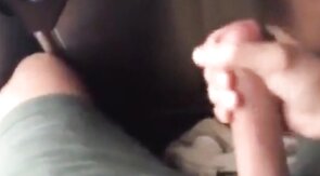 Stranger Handjob on a Public Bus - Big Cock Cums Outdoors