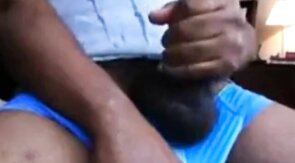 Hung Black Stud Strokes His Big Cock