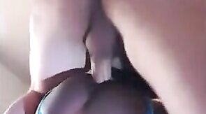 Tatted White Guy Barebacks a Little Black Guy