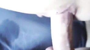 Creaming a Gaping Crossdresser's Hole