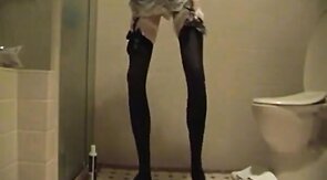 Sissy Maid Plays with Her Dildo