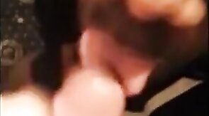 Black Twink Swallows White Cum in Interracial Blowjob