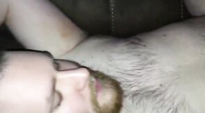 Fat Amateur Bear Rides a Big Cock in his Undies
