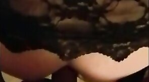 First Interracial Bareback with a Sissy Crossdresser