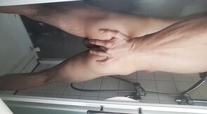 Big-Cock Twink Spreads Ass and Jerks Off