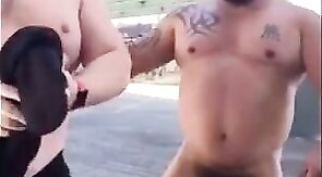 Master Feeds His Hungry Hubby in the Parking Lot