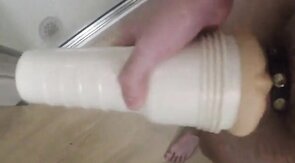 Big Cock Tease with Fleshlight and Cock Ring