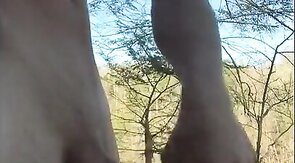 Outdoor Twink Masturbating in the Woods
