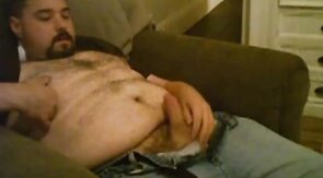 Chubby Bear Daddy Strokes and Cums