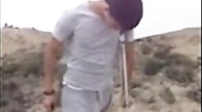 Hunk with a Big Bulge Outdoors