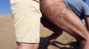 Bareback Outdoor Adventure With A Stranger On A Dune