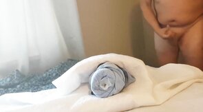 Hot Guy's Orgasmic Release in a Towel