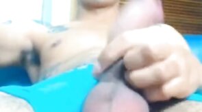 Big-Cock Latin Twink Shows Off on Webcam
