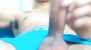 Big-Cock Latin Twink Shows Off on Webcam