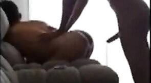 Black Bareback Amateur Fucks White Ass On Webcam