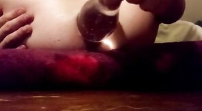 Twink's Gaping Pussy Stretched by Sex Toy