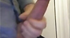 Str8 Amateur Strokes His Huge Dick