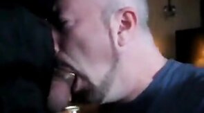 Amateur Daddy Swallows Big Cock in Suit