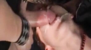 Bareback Gangbang Twink Gets Mouthful of Cum