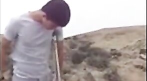 Hunk with a Big Bulge Outdoors