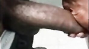 Big Black Cock Masturbation at Work