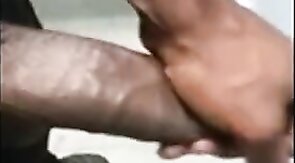 Big Black Cock Masturbation at Work