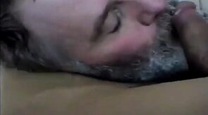 Bearded Daddy Sucks and Swallows