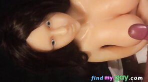 Big-Cock Doll Facial