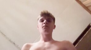 Teen Boy masturbates in basement